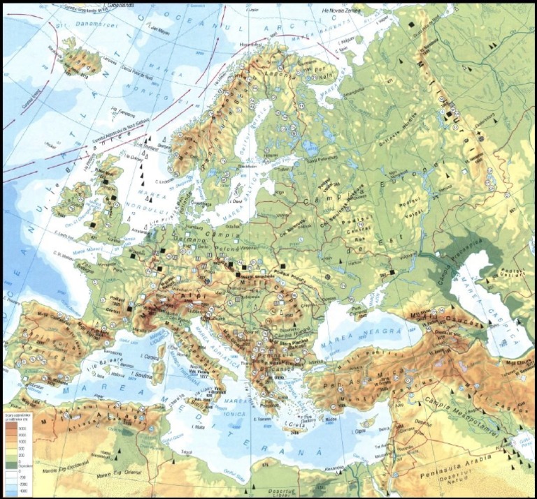 Harta Fizica Europa | PDF