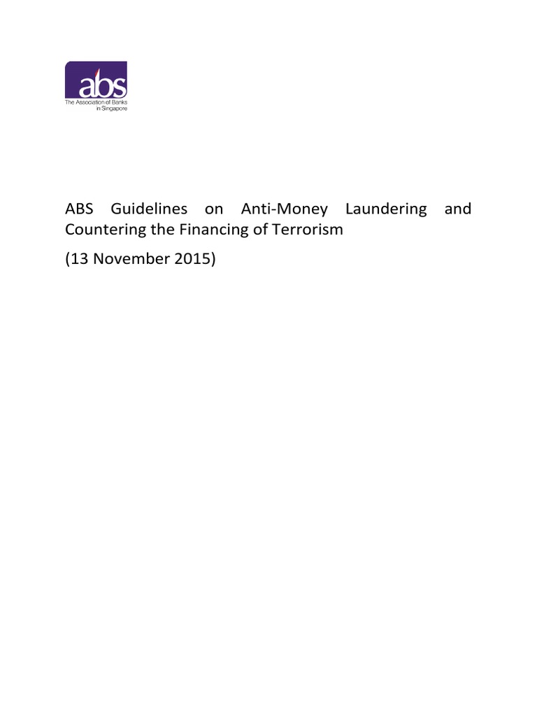 ABS Guidelines On AML and Countering The Financing of Terrorism PDF