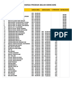 Belva Skincare Product Prices List