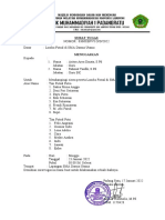 Surat Tugas Pembina Dan Tim Lomba Futsal 2021