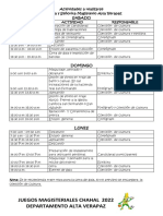 Actividades A Realizarse Magisterio 2022