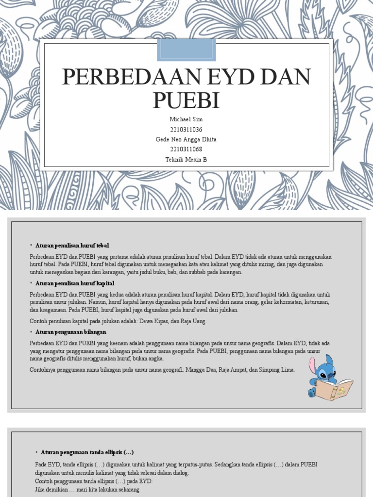 Perbedaan EYD Dan PUEBI | PDF | Seni & Disiplin Bahasa