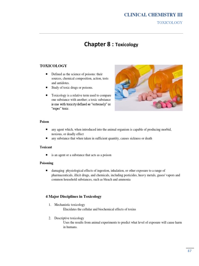 Chap8 Toxicology PDF Drug Test Toxicology