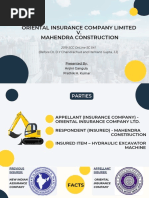 Oriental Insurance v. Mahendra Construction