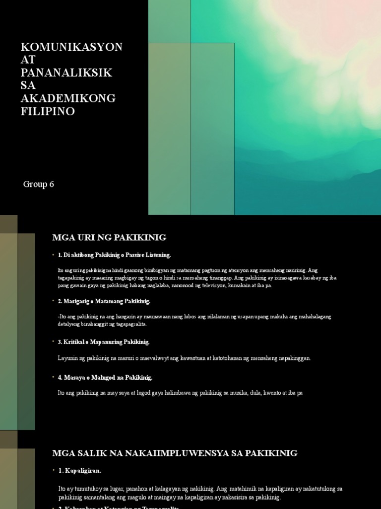 Filipino 101 Group 6 Pdf