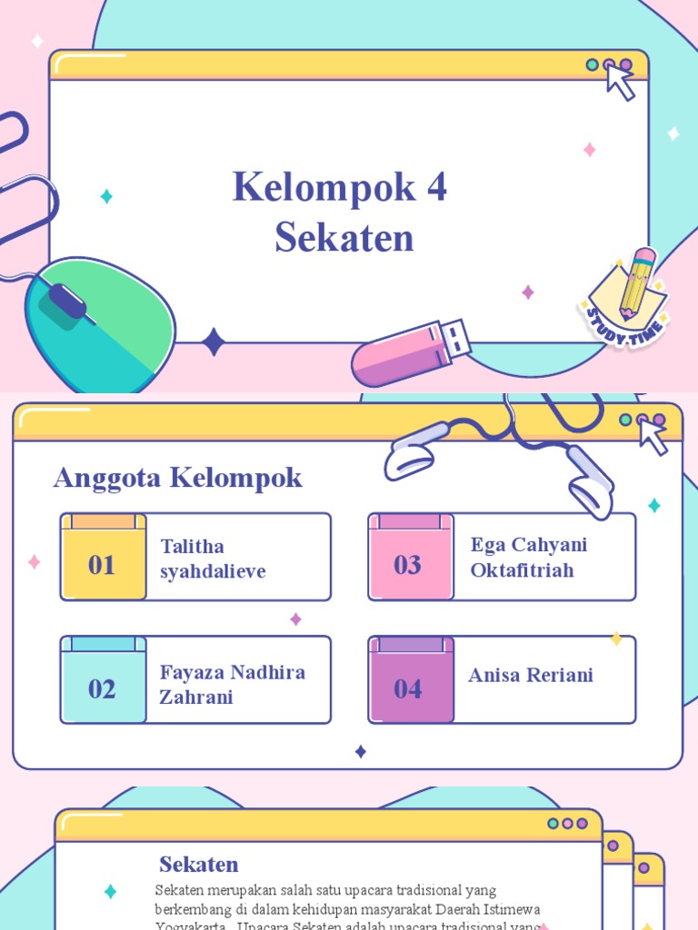 Kawaii Stickers Interface Personal Organizer For PreK by Slidesgo PDF