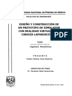 Tania Moreno - Diseño y Construcción de Un Prototipo de Simulador Con Realidad Virtual para Cirugía Laparoscópica