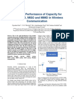 Study The Performance of Capacity For SISO, SIMO, MISO and MIMO in Wireless Communication