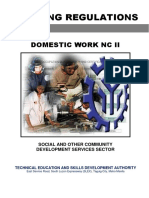 Training Regulations: Domestic Work NC Ii
