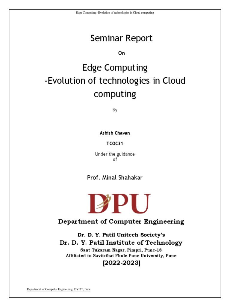 TCOC31 Report | PDF | Internet Of Things | Cloud Computing