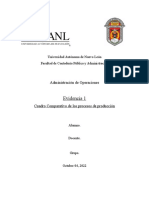 Cuadro Comparativo de Los Procesos de Producción