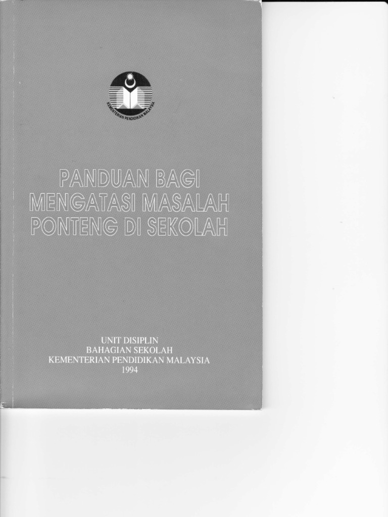 Buku Panduan Bagi Mengatasi Masalah Ponteng Di Sekolah | PDF