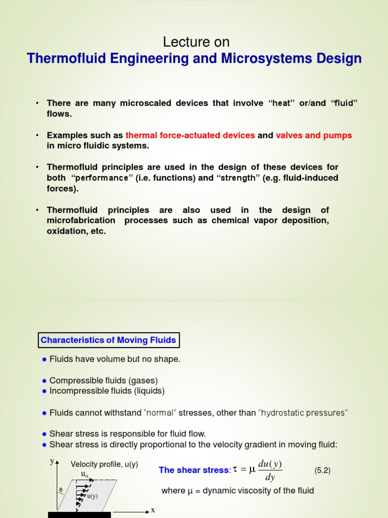Lecture-5 ThermofluidEngineering and Microsystems Design | PDF ...