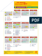 Shell Malaysia 2017 company holidays calendar
