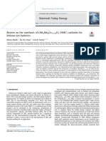 Review On The Synthesis of LiNixMnyCo1-x-yO2 (NMC) Cathodes Forlithium Ion Batteries