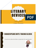 Literary Devices PPT Shakespeare Note-Taking 2019 2020 A