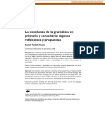 La Enseñanza de La Gramática en Primaria y Secundaria: Algunas Reflexiones y Propuestas