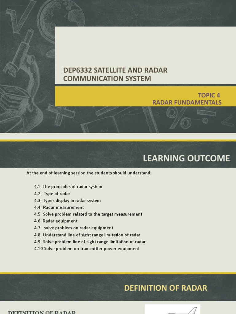Topic 4 Radar System Jun2020 | PDF | Radar | Doppler Effect