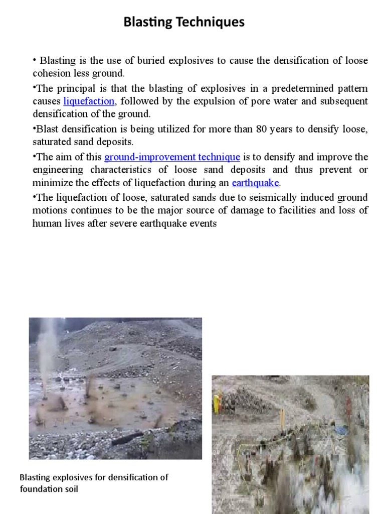 Blasting Techniques PDF Sintering Earth Sciences