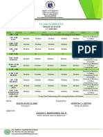 Grade III Class Schedule and Homeroom Guidance Modules