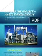 Waste Turned Energy: A Solution for Energy and Pollution