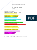 Comparative and Superlative Adjectives Test