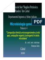 Tema 4. Compoziția Chimică A Microorganismelor