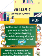 q3 Grade 1 English Rhyming Words