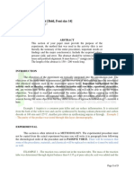 Laboratory Report Format