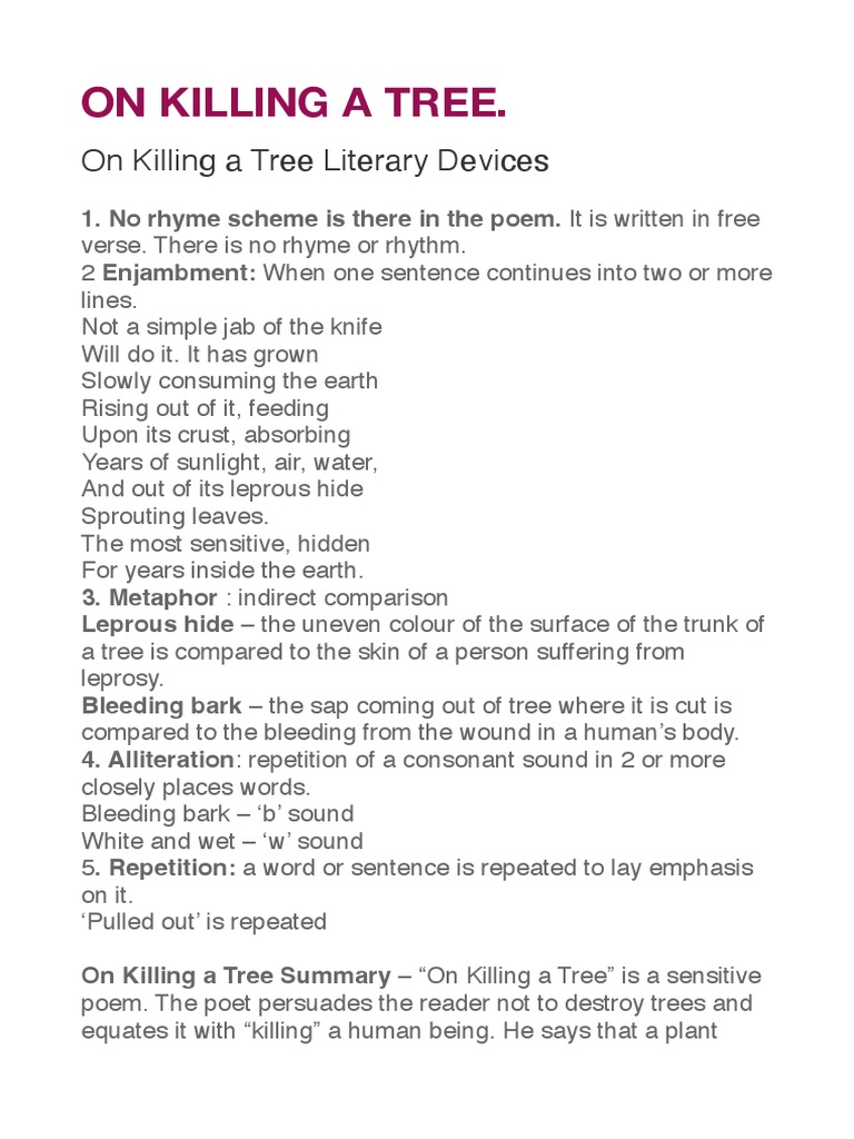 on-killing-a-tree-pdf-trees-poetry
