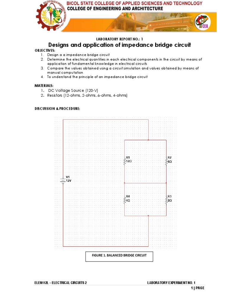 Impedance Bridge Circuit Design and Analysis | PDF | Electrical Network ...