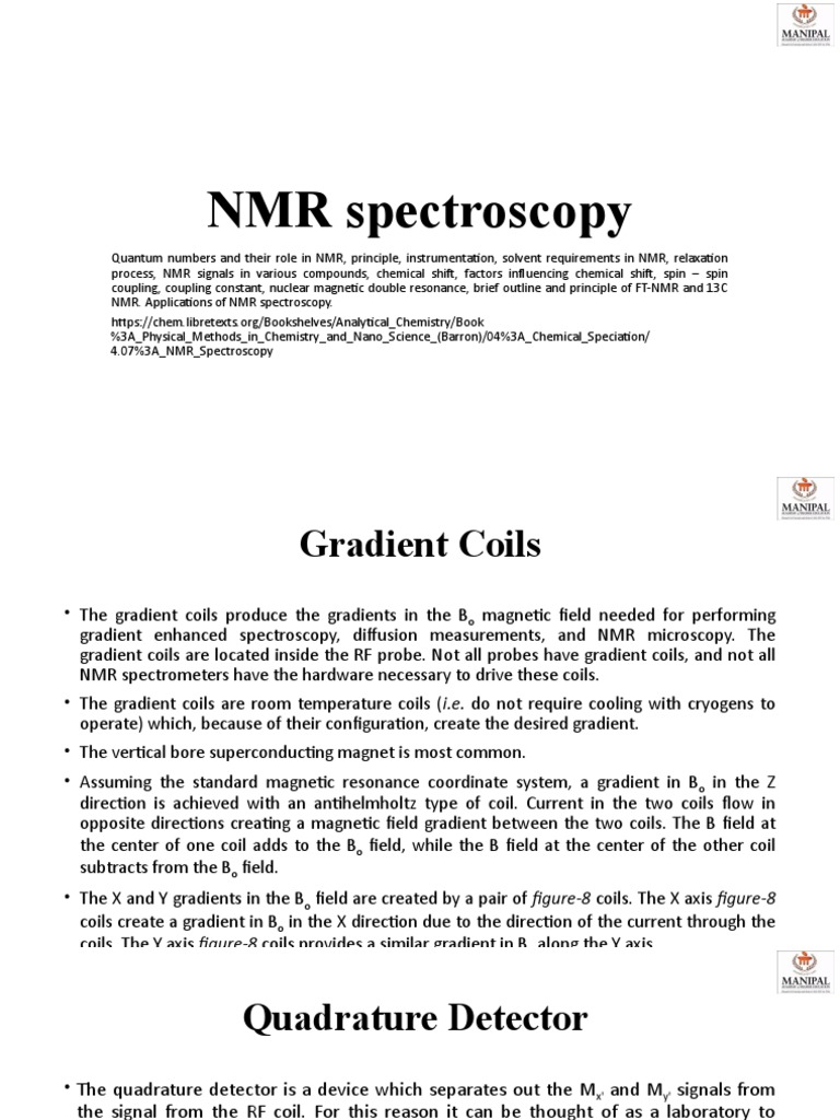 NMR Spectroscopy 24.11.2020 | PDF | Nuclear Magnetic Resonance ...