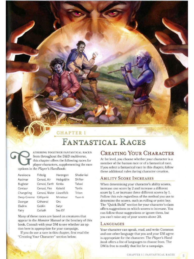 Spielbare Rassen Zusatzlich Zum PHB | PDF