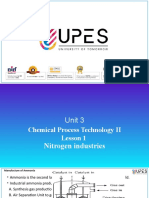 Unit 3 Chemical Process Technology II Lesson 1 Nitrogen Industries (M)