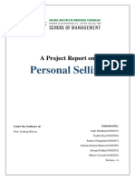 Personal Selling Project Report