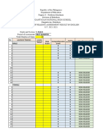 Reading Assessment Report and Graph DBD1