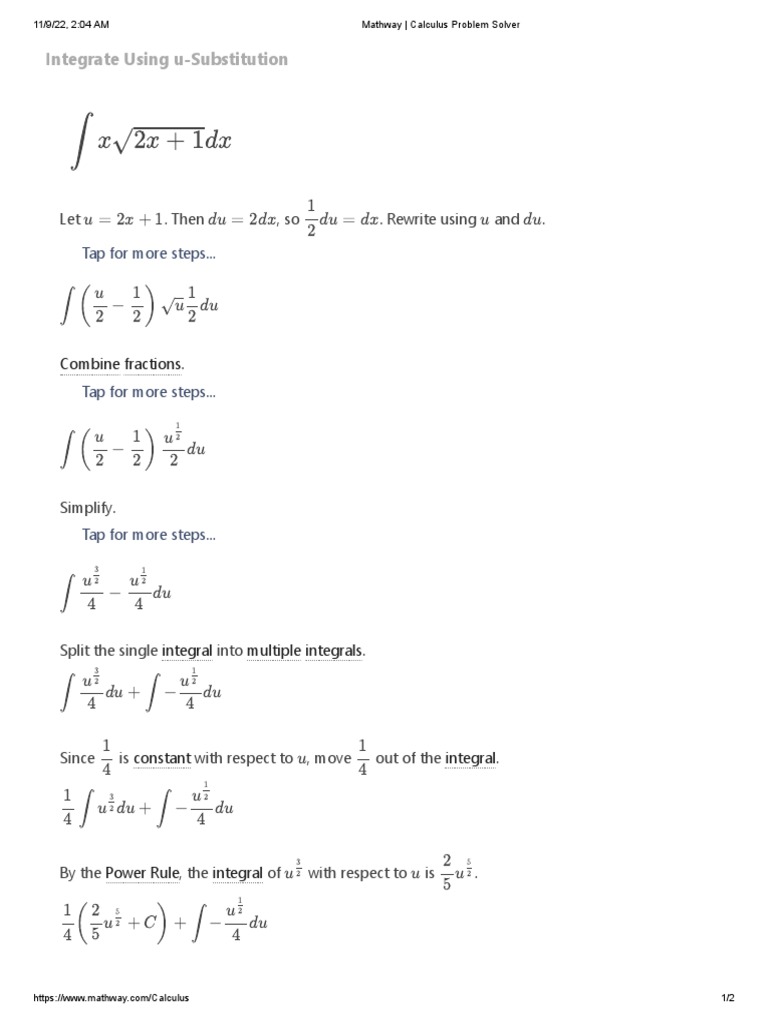 Mathway calculus problem solver pdf integral calculus