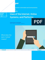 Uses of the Internet and Online Platforms