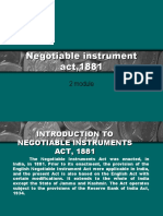 Nigiotiable Act, NI 1881 Company Law Bba 3rd Year