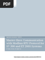 Master-Slave Communication With Modbus RTU Protocol For S7-300 and ET 200S Systems