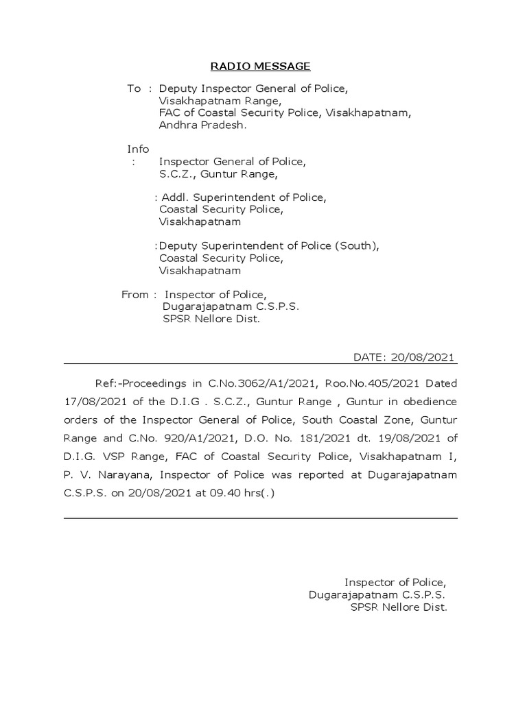 Reporting Letter of C.I. | PDF