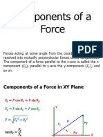 Components of A Force With Solutions