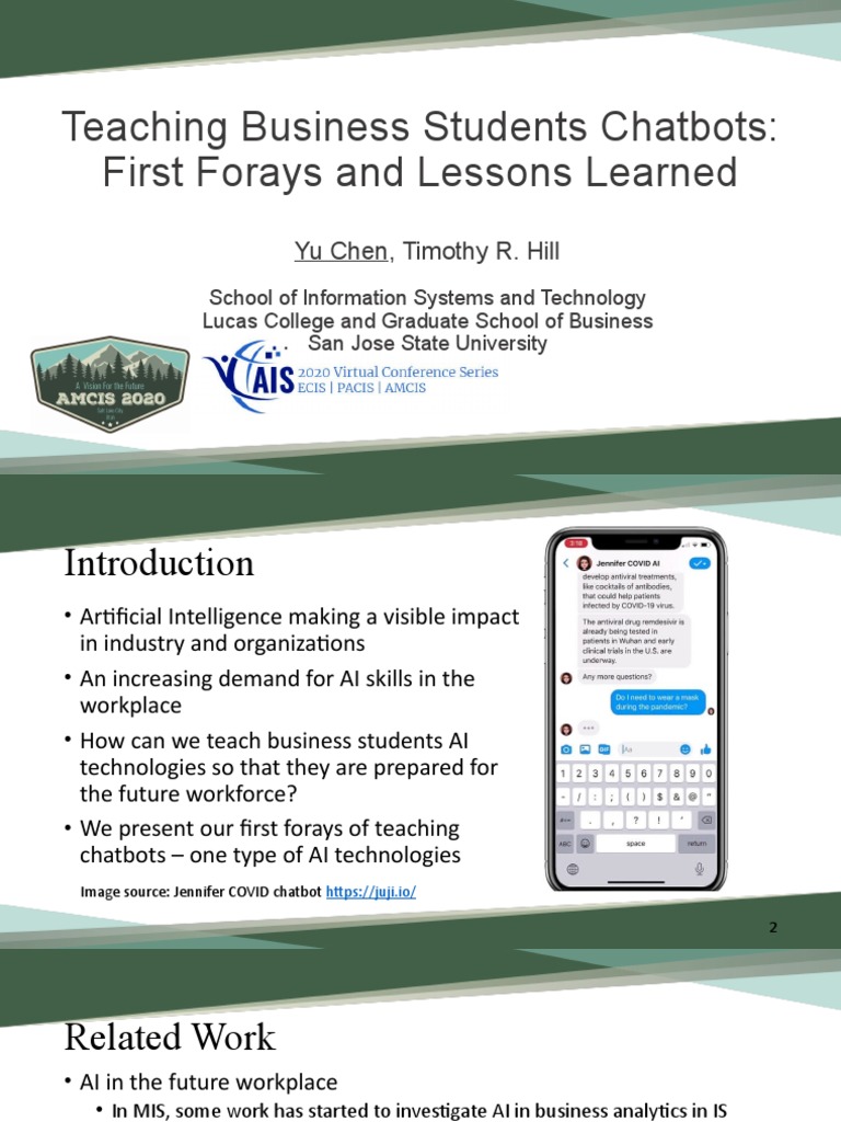 Teaching Business Students Chatbots | PDF | Artificial Intelligence ...