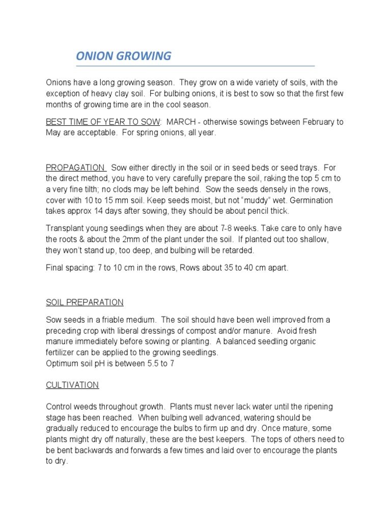 Onion Growing PDF