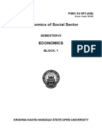 Economics of Social Sector - Block - 1