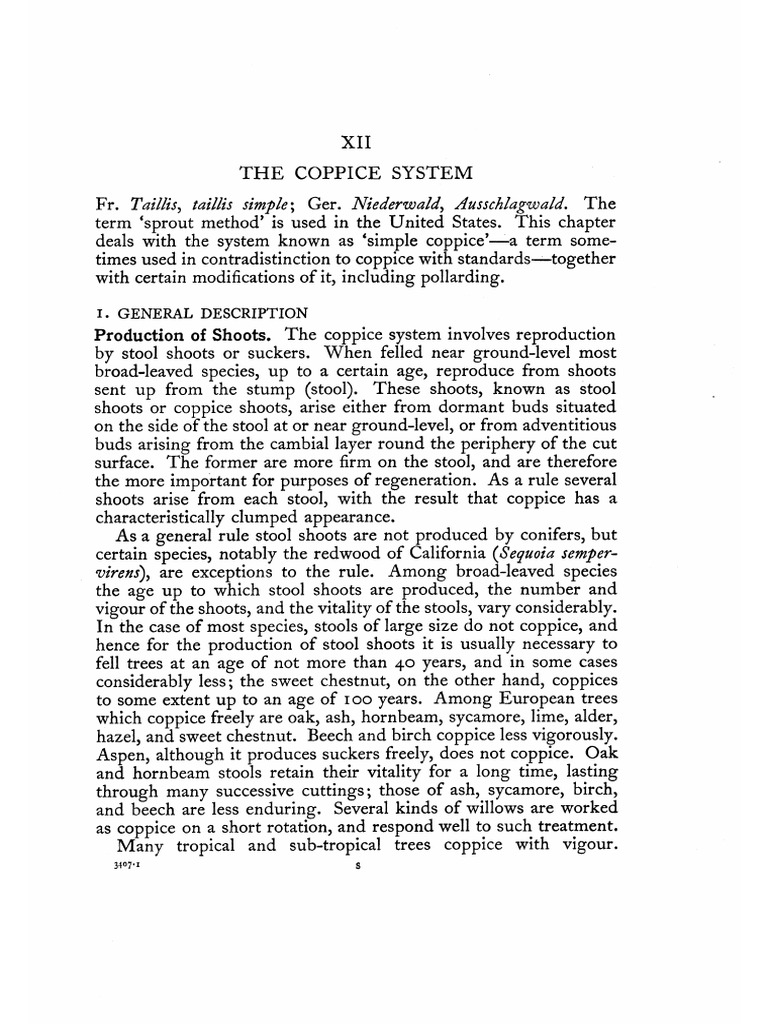 XII The Coppice System | PDF