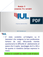 Associazione Fra Variabili - Lezione 2 - 2022