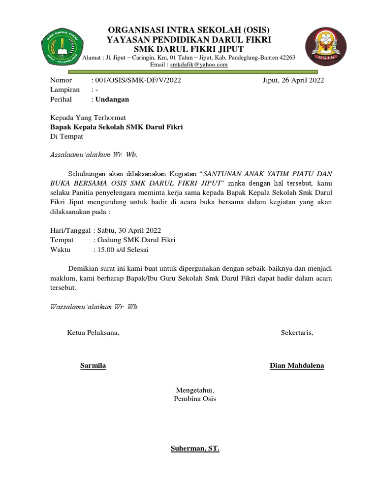 Undangan Bukber SMKDF34 | PDF