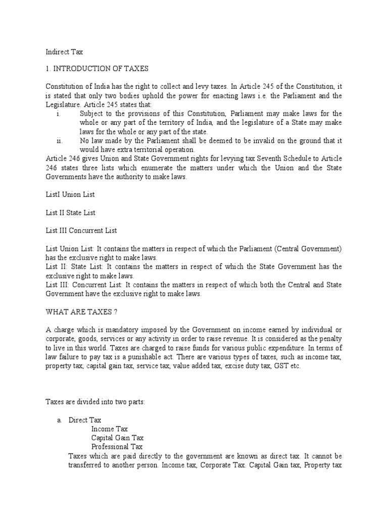 Indirect tax guide pdf taxes indirect tax