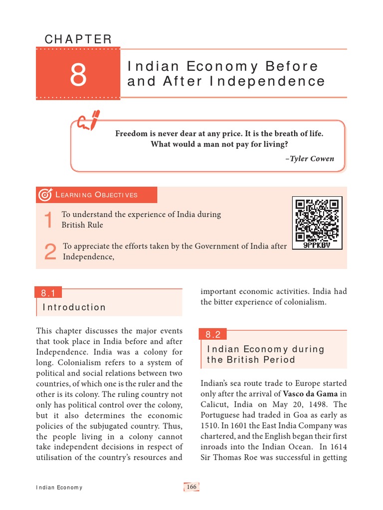 08 Indian Economy Before And After Independence Pdf Green